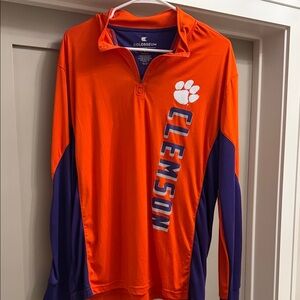 Colosseum Orange and Purple Clemson Quarter-Zip